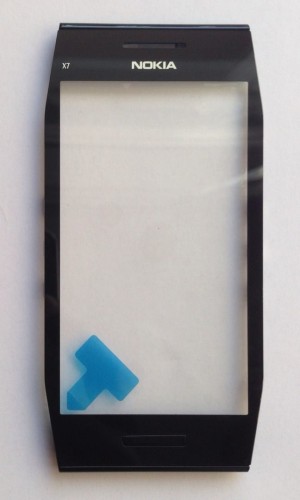 Nokia X7 Touch Screen Display Front Glas mit Rahmen Neu Black